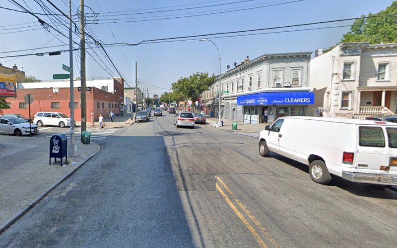 The crash scene, from the driver's perspective. Photo: Google