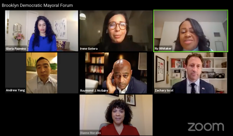 Many mayoral candidates participated in the Central Brooklyn Independent Democrats' forum on Tuesday night, but only Andrew Yang, Ray McGuire, Zach Iscol and Dianne Morales were asked about bike lanes.