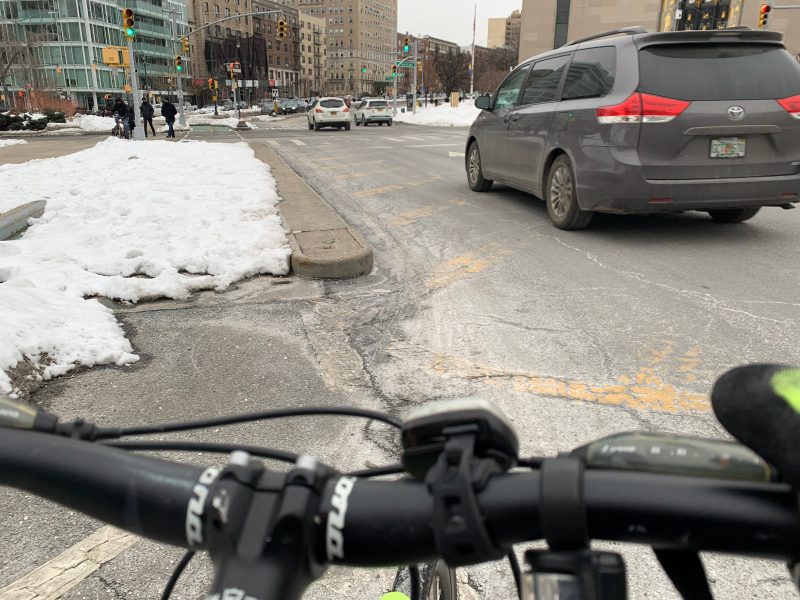 Where is a cyclist supposed to go? Photo: Gersh Kuntzman