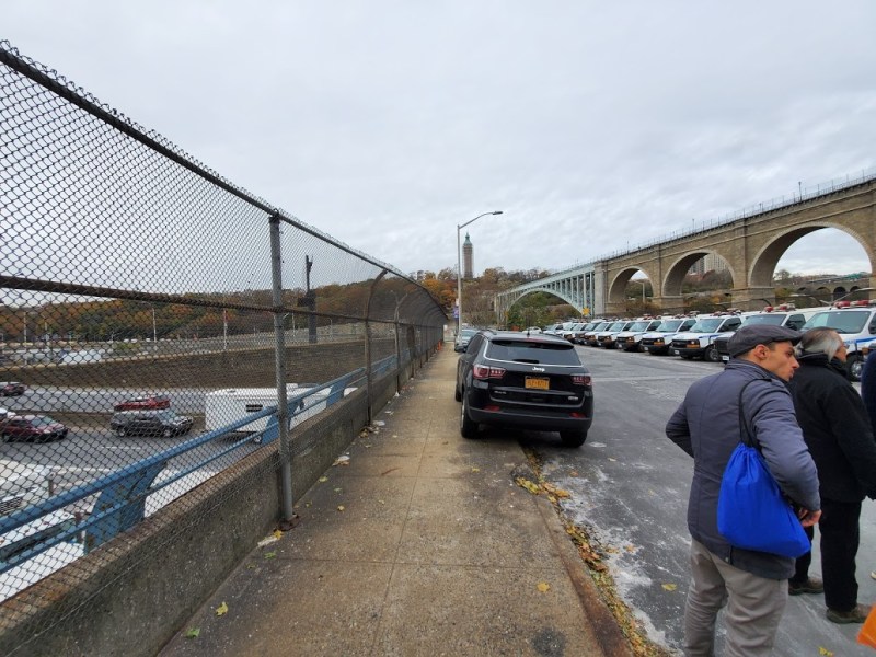 The Depot Place bridge in the Bronx, which needs a people-friendly makeover. Photo: Michael Kaess