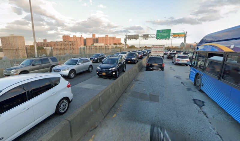 Washington Bridge over the Harlem River, built in the 19th century, became a car sewer in the 20th, thanks to Robert Moses. Photo: Google