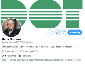 The parody account.