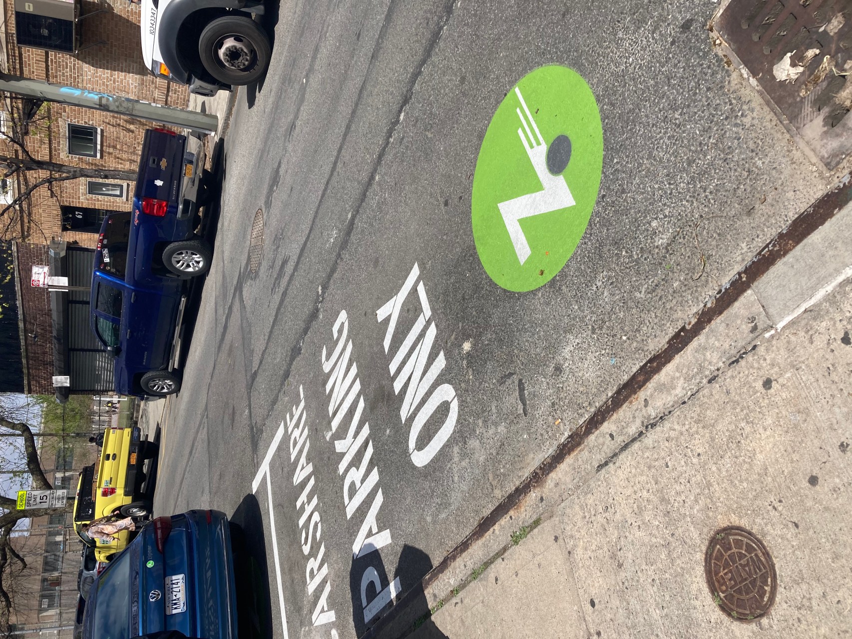 A Zipcar spot in Brooklyn. Photo: Julianne Cuba