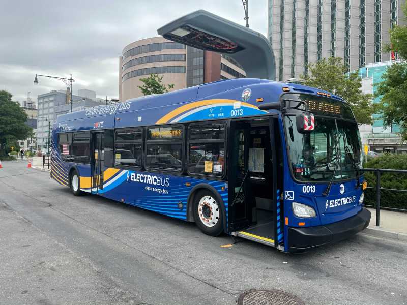 An MTA electric bus. Photo: Dave Colon