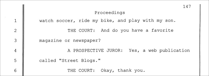 This is an actual transcript of a juror interview in a Brooklyn criminal case.