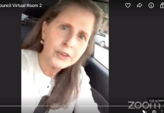 UWS Council Member zooming while zooming. Photo: New York City Council