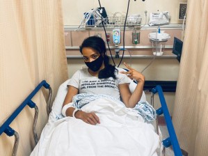Incoming Council Member Pierina Sanchez after being struck by a moped rider. Photo: Via Twitter
