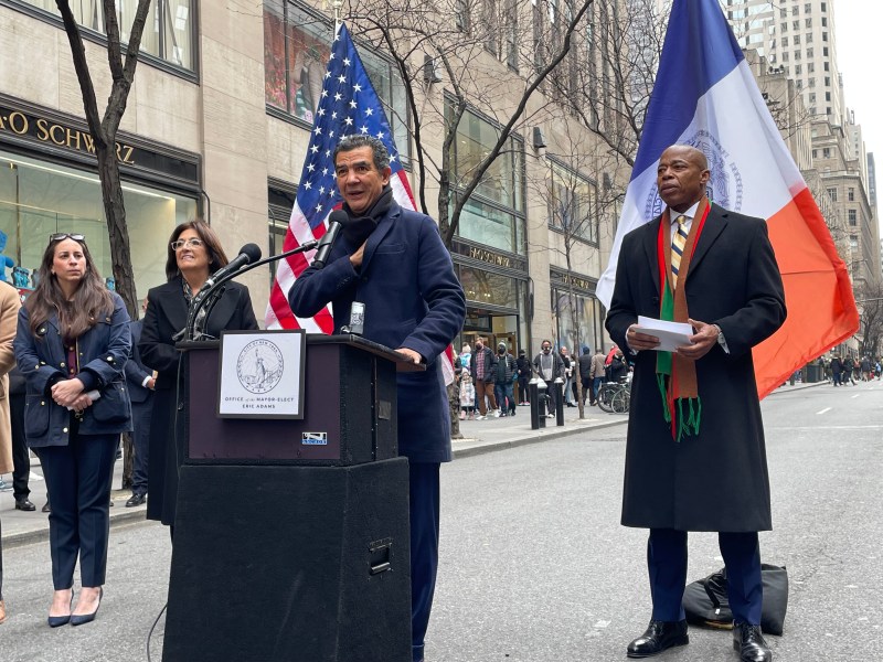 Ydanis Rodriguez at a press conference announcing his appointment to the Department of Transportation in December 2021. Photo: Dave Colon