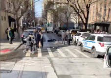 A poster on Citizen captured the scene moments after the noon killing of an Upper West Side pedestrian. Photo: Citizen
