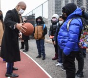 A little of that swagger at a Bronx school. Photo: Michael Appleton/Mayors Office