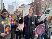Council Member Erik Bottcher (center) and his safe streets posse. Photo: Dave Colon