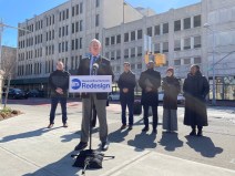 MTA Chair and CEO Janno Lieber introduces what he hopes is a Queens bus redesign that doesn't make everyone angry. Photo: Dave Colon