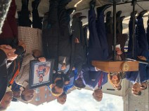 Mayor Adams (standing with the family of high school basketball star Isaiah Benloss, who was killed by a speeding driver) demanded that Albany give him control over city speed cameras and speed limits. Photo: Gersh Kuntzman