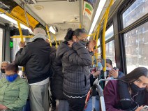 A crowded Fordham Road bus. File photo: Eve Kessler