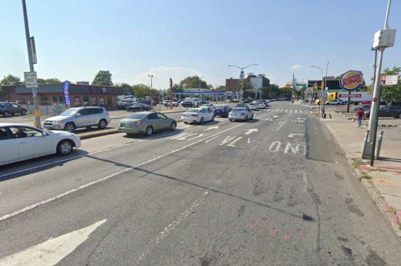 The scene of the woman's death is a crossing of one highway (Pennsylvania Avenue) and another (Linden Boulevard). Photo: Google