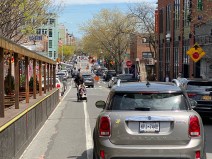 "Car-free Earth Day" was anything but on Berry Street in Brooklyn. Photo: Mark Gorton