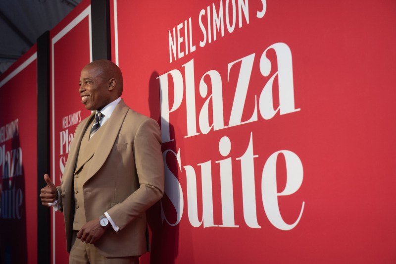 This is how we expect to see the mayor: walking the red carpet at a Broadway show after a full day at the office. Photo: Michael Appleton/Mayoral Photography Office