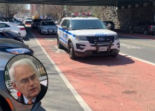 Council Member Holden's bill would not affect the NYPD, which parks in bus lanes with impunity already.