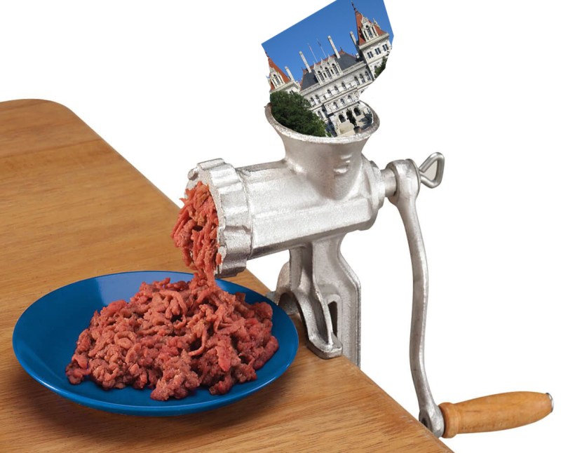 The Albany meat grinder. Photo: Streetsblog graphic desk