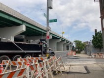 Cyclist Carlos Martinez was killed at this spot on Thursday. Cops blamed him, but didn't mention the construction zone. Photo: Julianne Cuba