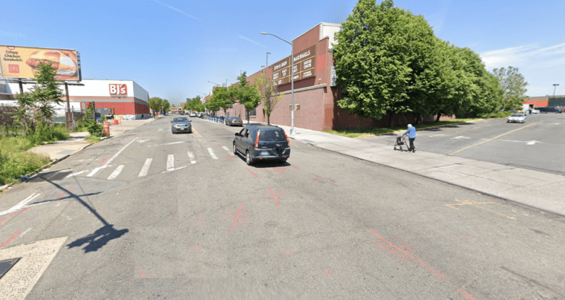 The scene of last week's fatal crash is inhospitable to pedestrians (like that guy with the walker). Photo: Google