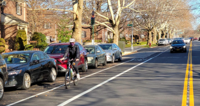 Biking in Community Board 11 in Queens. Photo: DOT