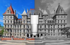 Half good, half bad. Half full. It's a metaphor.