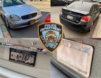 We've seen it all at police station houses: covered plates, defaced plates, erased plates.