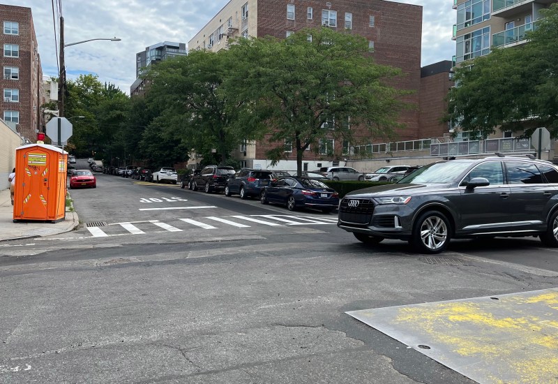 The pedestrian was crossing Oxford Avenue when she was struck by the driver making a left. Photo: Eve Kessler