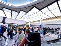 The new, higher Penn Station Concourse ceiling. Photo: MTA